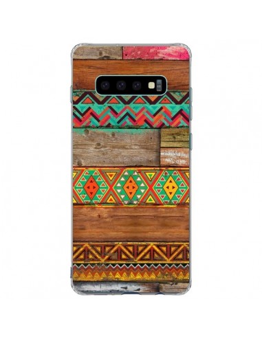 Coque Samsung S10 Plus Indian Wood Bois Azteque - Maximilian San