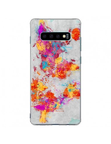 Coque Samsung S10 Plus Terre Map Monde Mother Earth Crying - Maximilian San