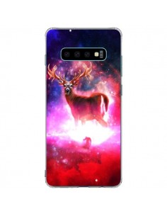 Coque Samsung S10 Plus Cosmic Deer Cerf Galaxy -...