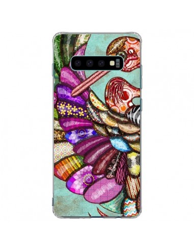 Coque Samsung S10 Plus Paon Multicolore Eco Bird - Maximilian San