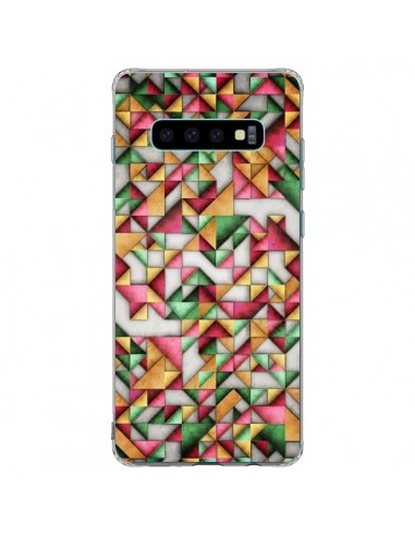 Coque Samsung S10 Plus Azteque Triangle Geometric World - Maximilian San