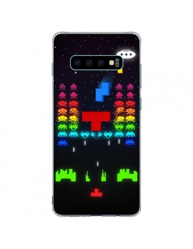 Coque Samsung S10 Plus Invatris Space Invaders Tetris Jeu - Maximilian San
