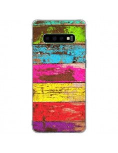 Coque Samsung S10 Plus Bois Coloré Vintage - Maximilian San
