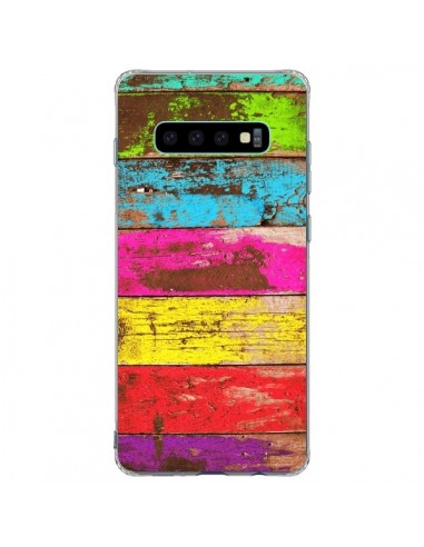 Coque Samsung S10 Plus Bois Coloré Vintage - Maximilian San