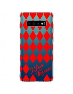 Coque Samsung S10 Plus I Love Monaco et Losange Rouge - Nico