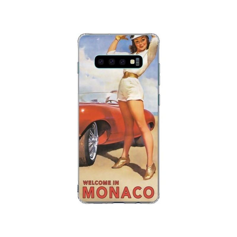 Coque Samsung S10 Plus Welcome to Monaco Vintage Pin Up - Nico