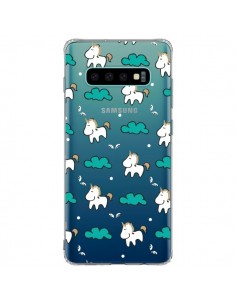 Coque Samsung S10 Plus Licorne et Nuages Transparente - Nico