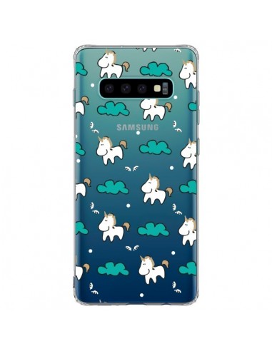 Coque Samsung S10 Plus Licorne et Nuages Transparente - Nico