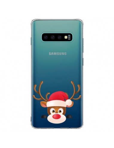 Coque Samsung S10 Plus Renne de Noël transparente - Nico