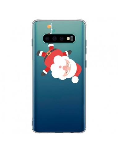 Coque Samsung S10 Plus Père Noël et sa Guirlande transparente - Nico