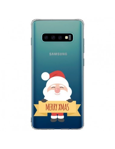 Coque Samsung S10 Plus Père Noël Merry Christmas transparente - Nico
