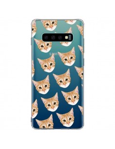 Coque Samsung S10 Plus Chats Beige Transparente - Pet...
