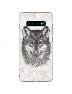 Coque Samsung S10 Plus Loup Gris - Rachel Caldwell