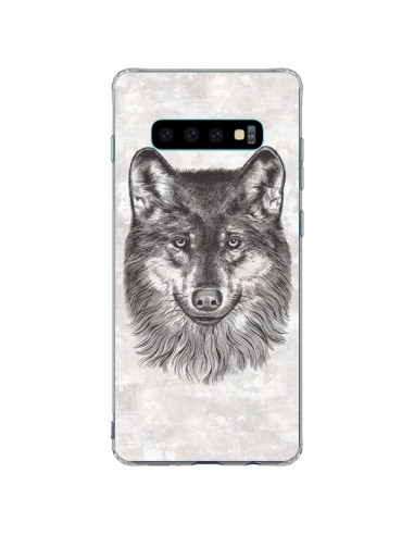 Coque Samsung S10 Plus Loup Gris - Rachel Caldwell