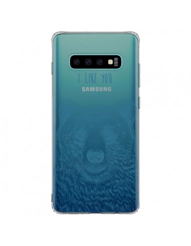 Coque Samsung S10 Plus I Love You Bear Ours Ourson Transparente - Rachel Caldwell