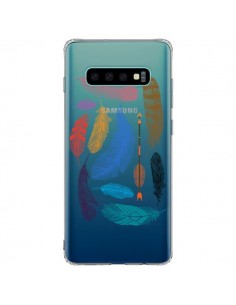 Coque Samsung S10 Plus Plume Feather Couleur Transparente...
