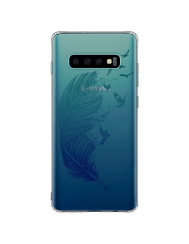 Coque Samsung S10 Plus Plume Feather Fly Away Transparente - Rachel Caldwell