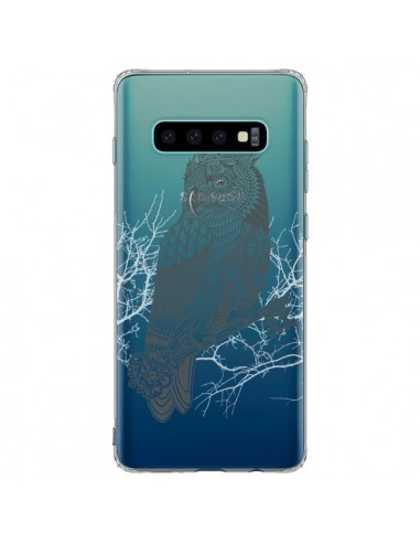 Coque Samsung S10 Plus Owl King Chouette Hibou Roi Transparente - Rachel Caldwell