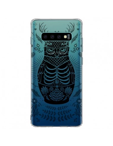 Coque Samsung S10 Plus Owl Chouette Hibou Squelette Transparente - Rachel Caldwell