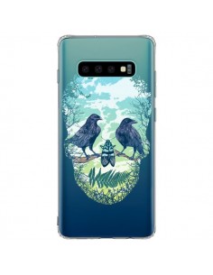 Coque Samsung S10 Plus Tête de Mort Nature Transparente -...