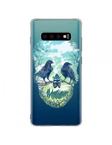 Coque Samsung S10 Plus Tête de Mort Nature Transparente - Rachel Caldwell