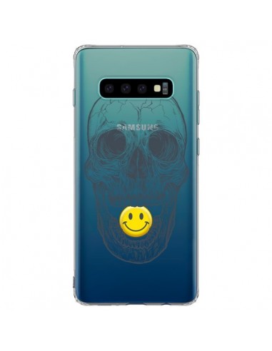 Coque Samsung S10 Plus Tête de Mort Smiley Transparente - Rachel Caldwell