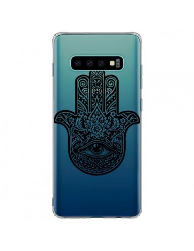 Coque Samsung S10 Plus Hamsa Cinq Doigts Main Mauvais Oeil Transparente - Rachel Caldwell