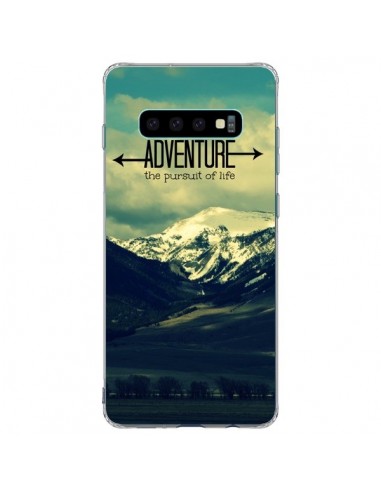 Coque Samsung S10 Plus Adventure the pursuit of life Montagnes Ski Paysage - R Delean