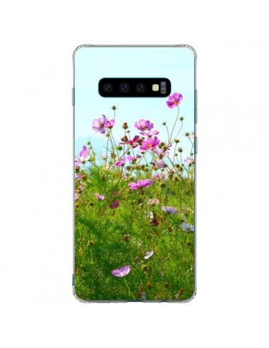 Coque Samsung S10 Plus Fleurs Roses Champ - R Delean