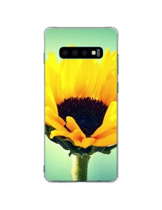 Coque Samsung S10 Plus Tournesol Zoom Fleur - R Delean