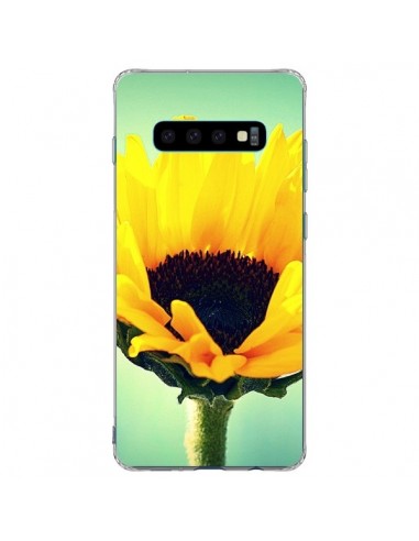 Coque Samsung S10 Plus Tournesol Zoom Fleur - R Delean