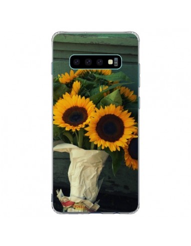 Coque Samsung S10 Plus Tournesol Bouquet Fleur - R Delean