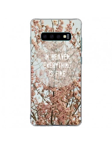 Coque Samsung S10 Plus In heaven everything is fine paradis fleur - R Delean
