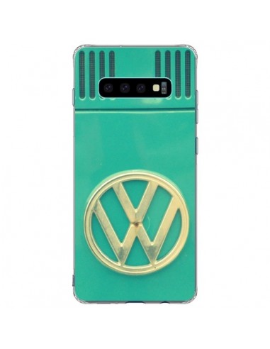 Coque Samsung S10 Plus Groovy Van Hippie VW Bleu - R Delean