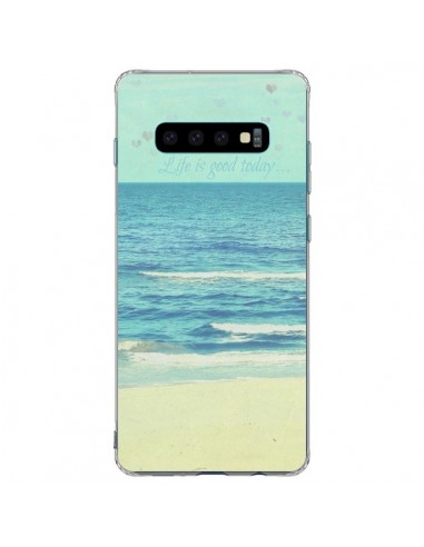 Coque Samsung S10 Plus Life good day Mer Ocean Sable Plage Paysage - R Delean