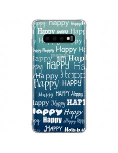 Coque Samsung S10 Plus Happy Happy Blanc Transparente - R...
