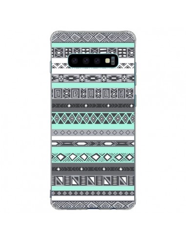 Coque Samsung S10 Plus Azteque Aztec Bleu Pastel - Rex Lambo