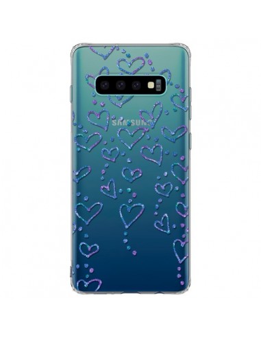Coque Samsung S10 Plus Floating hearts coeurs flottants Transparente - Sylvia Cook