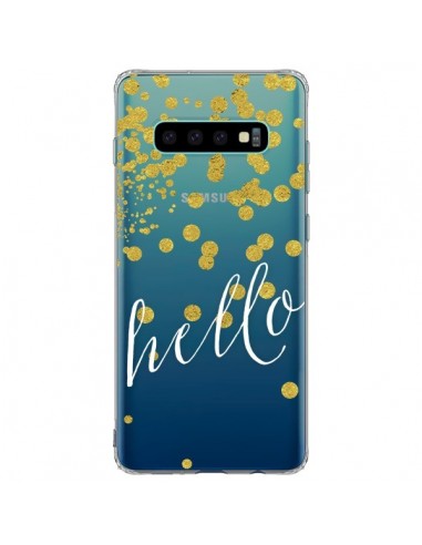 Coque Samsung S10 Plus Hello, Bonjour Transparente - Sylvia Cook