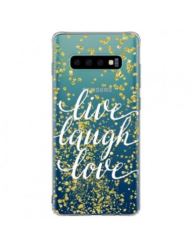 Coque Samsung S10 Plus Live, Laugh, Love, Vie, Ris, Aime Transparente - Sylvia Cook