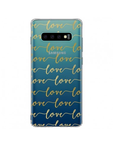 Coque Samsung S10 Plus Love Amour Repeating Transparente - Sylvia Cook
