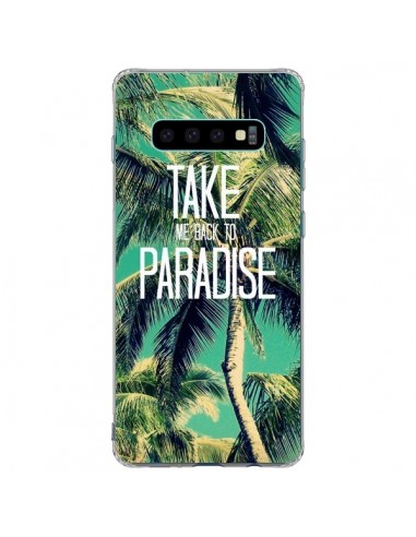 Coque Samsung S10 Plus Take me back to paradise USA Palmiers Palmtree - Tara Yarte