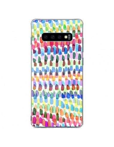 Coque Samsung S10 Plus Artsy Strokes Stripes Colorful - Ninola Design