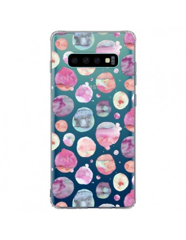 Coque Samsung S10 Plus Big Watery Dots Pink - Ninola Design