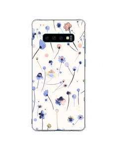 Coque Samsung S10 Plus Blue Soft Flowers - Ninola Design