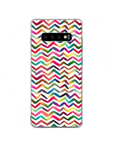 Coque Samsung S10 Plus Chevron Stripes Multicolored - Ninola Design