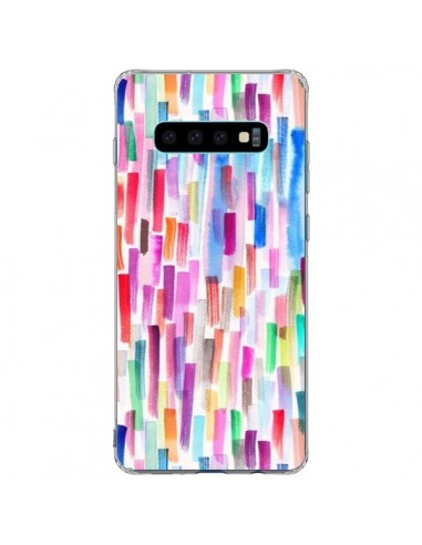 Coque Samsung S10 Plus Colorful Brushstrokes Multicolored - Ninola Design