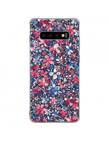 Coque Samsung S10 Plus Colorful Little Flowers Navy - Ninola Design