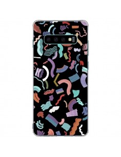 Coque Samsung S10 Plus Curly and Zigzag Stripes Black -...