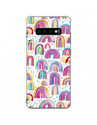 Coque Samsung S10 Plus Cute Watercolor Rainbows - Ninola Design